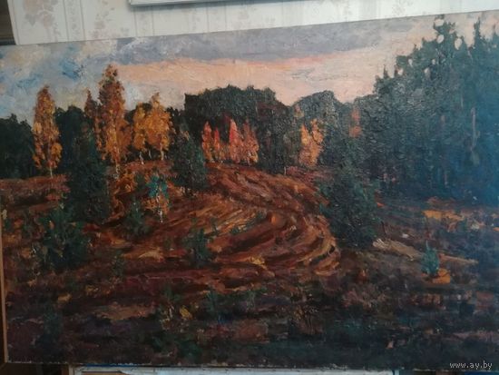Довгялло Михаил Хрисанфович 1908-1978 Холст масло 1955г "Осень" Раз 80-120см   Без рамы!