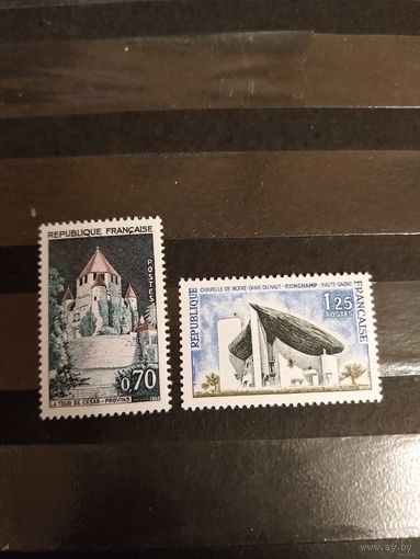 1963 Франция архитектура чистая полная серия клей MNH** (4-10)