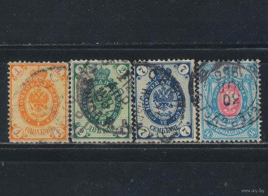 Россия Имп 1884 9-й вып Герб Стандарт Верже = #34-5,38-9