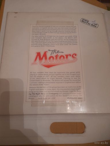 THE MOTORS ( DUCKS DELUXE) " THE MOTORS"  1977 LP USA VIRGIN AL34924 NM/NM-