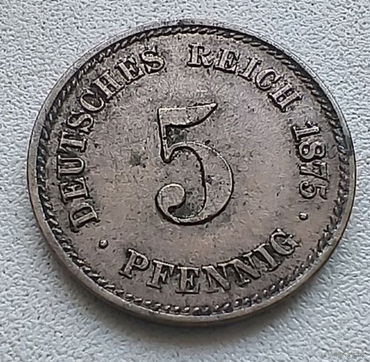 Германия 5 пфеннигов, 1875 А  2-1-6
