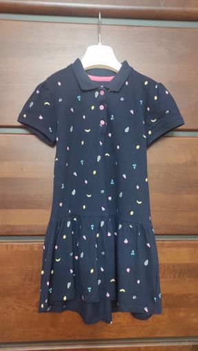Платье поло Mothercare на рост 128 см. Цвет синий, состояние отличное. Длина 60-64 см, ПОгруди 33 см. Очень красивое платье.