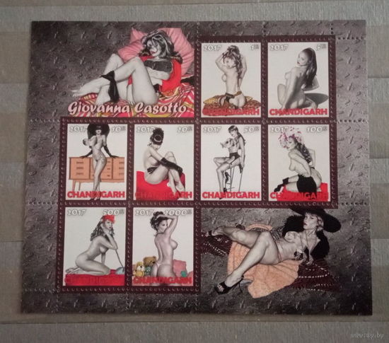 Серия блоков ДЕВУШКИ ИСКУССТВО КАРТИНЫ  MNH