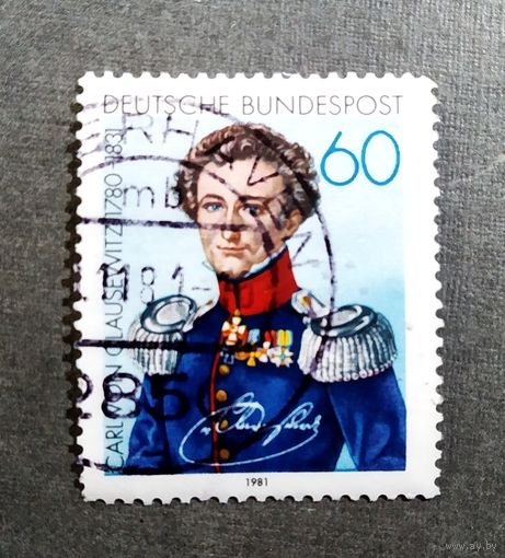 Марка Германия 1983 год Карл фон Клаузевиц