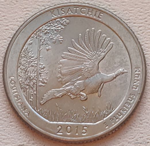 США 25 центов (квотер) 2015 D Kisatchie Louisiana