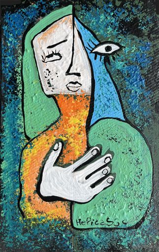 Панно холст картон акрил