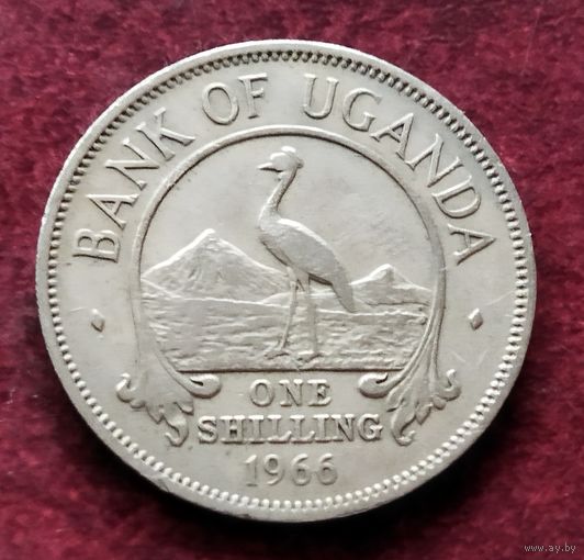 Уганда 1 шиллинг, 1966-1975