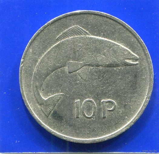 Ирландия 10 пенсов 1980 , большие
