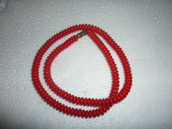 Чешские Старинные Бусы Коралл