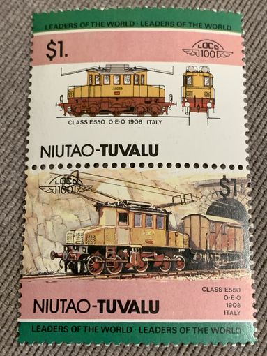 Тувалу. Локомотив Class E550 1908. Марка из серии