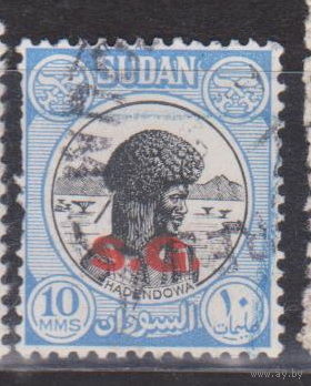 Судан 1951 год лот 7  СНАДПЕЧАТКОЙ