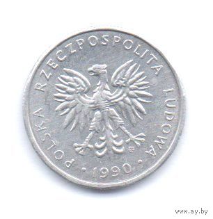 5 злотых 1990 Польша.