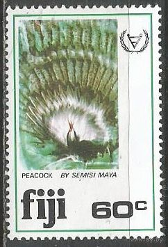 Фиджи. Птицы. Павлин.. 1981г. Mi#435.