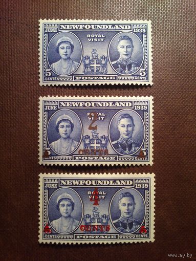 Британский Ньюфаундленд  1939 г.Королевский визит короля Георга VI и королевы Елизаветы. /22а/