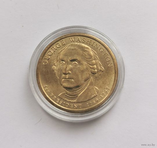 1 доллар 2007 г. Джордж Вашингтон. С рубля