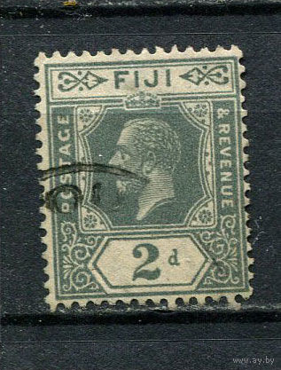 Британские колонии - Фиджи - 1922/1927 - Король Георг V 2P - [Mi.76] - 1 марка. Гашеная.  (Лот 22HE)-T41P1