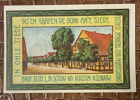 Нотгельд 75 пфеннигов 1921 год. Зиденбург. Веймарская республика