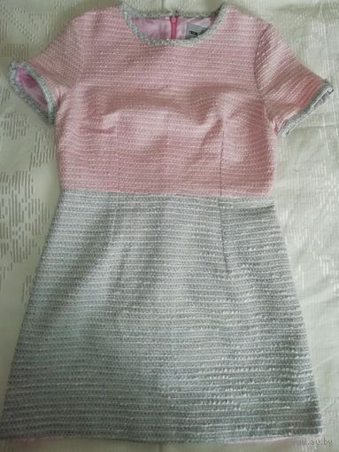 Платье нежной расцветки, комбинированное, на подкладке, пр-ва Румыния, размер 44.