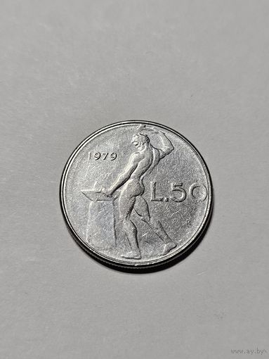 Монета 50 лир Италия 1979 г.