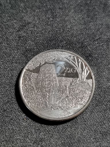 Зимбабве 2 золотых 2024 Unc