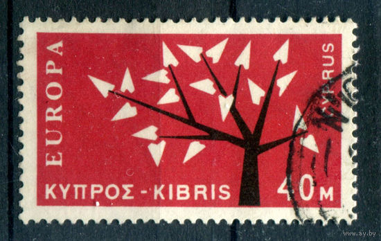 Кипр - 1963г. - Европа, 40 M - 1 марка - гашёная [Mi 216]. #4-B6-120-KS-2