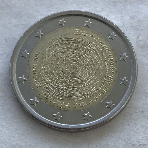 Португалия 2 евро 2024 - 50 лет революции 25 апреля 1974 года