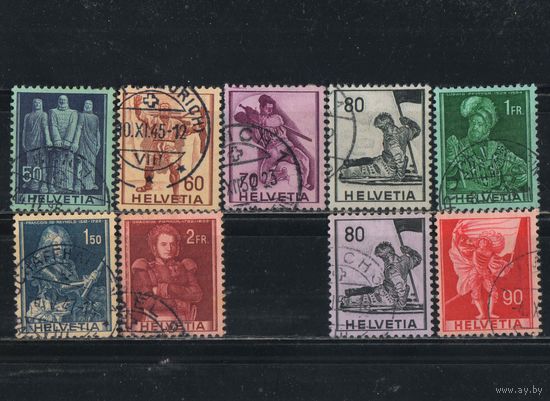 Швейцария 1941-58 Военные сюжеты Полководцы Стандарт #377-80,382,384-5,683-4