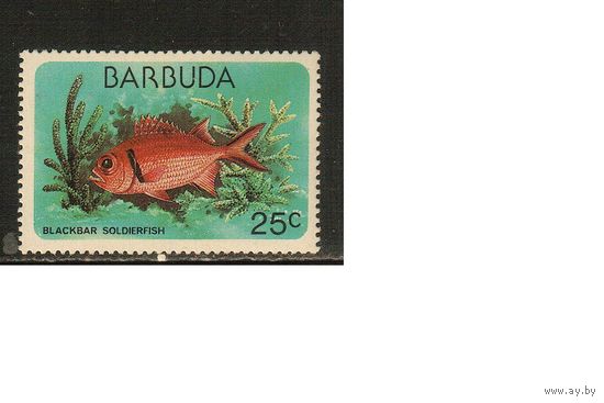 Барбуда-1978(Мих.,425) , **  , Морская  Фауна, Рыбы,