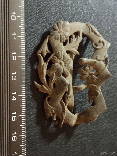 Пряжка старинная, комплектная ( цветной металл)