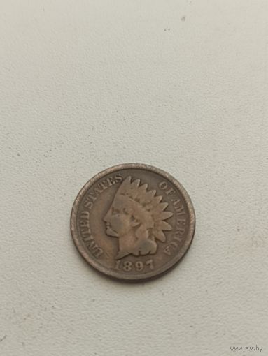 США 1 цент 1897 год