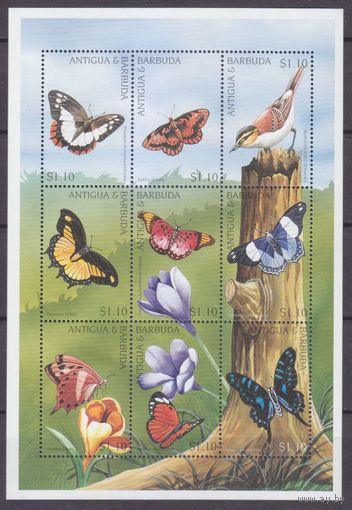 1997 Антигуа и Барбуда 2475-2483KL Бабочки 7,50 евро