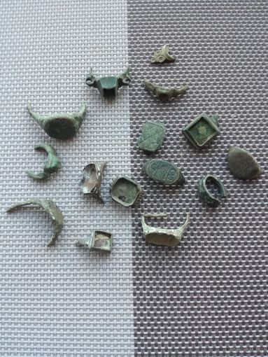 Сборный лот щитков от перстней с рубля!