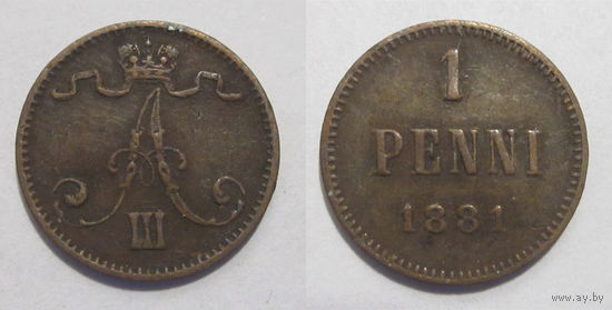 1 пенни 1881