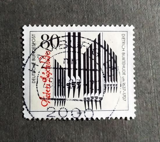 Марка Германия 1987 год 350 лет со дня рождения Дитриха Букстехуда