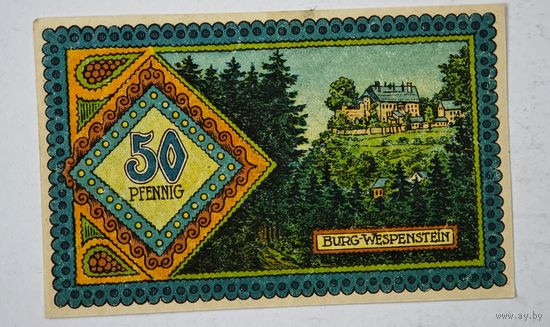 1921 год 50 пфеннигов Германия нотгельд