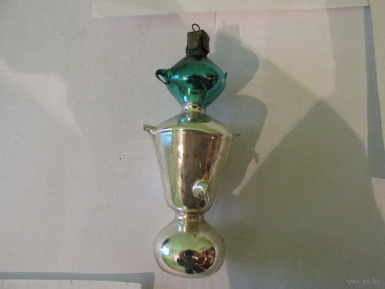 ЕЛОЧНАЯ ИГРУШКА САМОВАР ВРЕМЕН СССР.