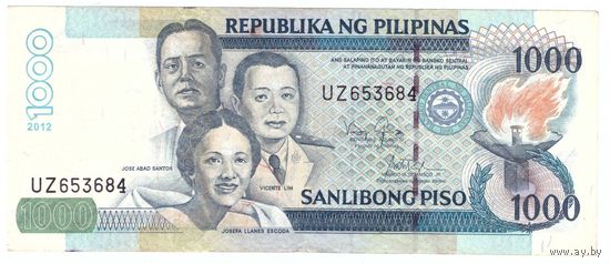 Филиппины. 1000 писо. 2012 года.