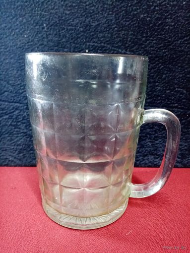 С рубля без мц. пивной бокал СССР, высота 14см. диам 9.2см. 0.5л. клеймо