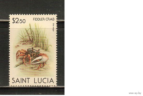 Сент-Люсия-1981(Мих.527) , **  ,  Морская  Фауна , Крабы