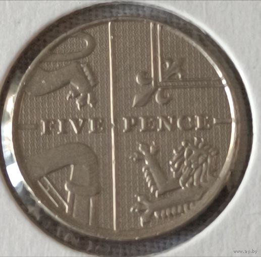 Великобритания. 5 пенсов 2010 года.