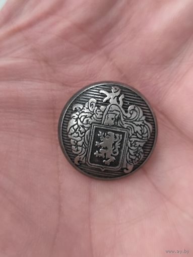 Гузік вялікі цяжкі з гербам / Пуговица большая тяжёлая с гербом