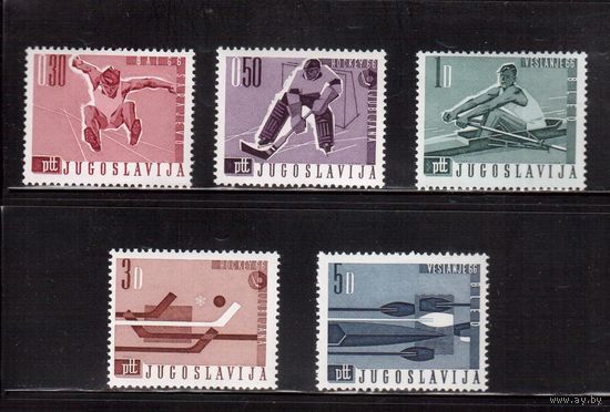 Югославия-1966(Мих.1144-1148)  **  , Спорт (полная серия)