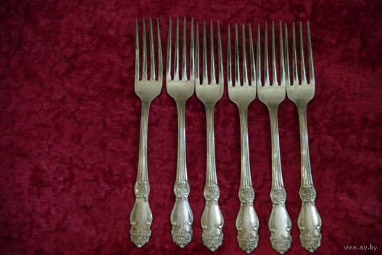 Вилки  мельхиоровые  столовые    20,5 см   А 15