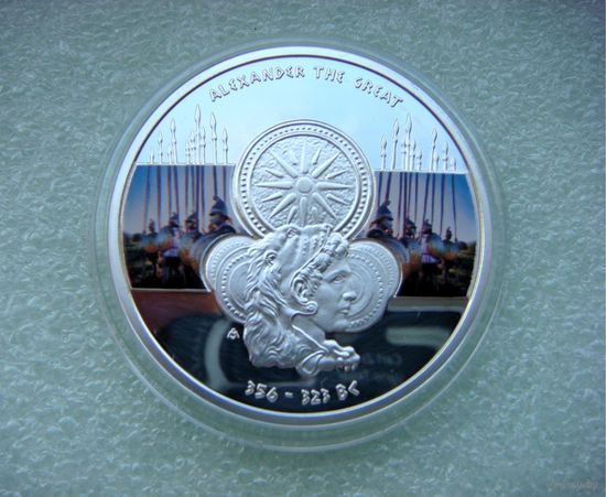 1 доллар 2011 Ниуэ. Великие полководцы. Александр Македонский. Александр Великий. Серебро 925