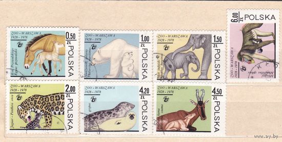 1978 Польша Варшавский Зоопарк фауна Животные