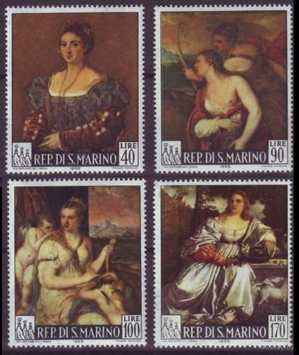 1966 Сан-Марино 865-868 Живопись - Тициан Вечеллио