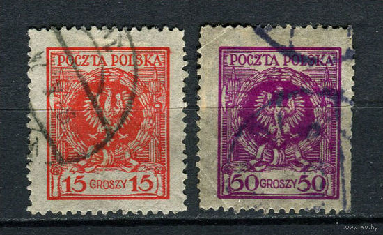 Польша - 1924 - Гербы - 2 марки. Гашеные.  (Лот 60Gj)-T2P40