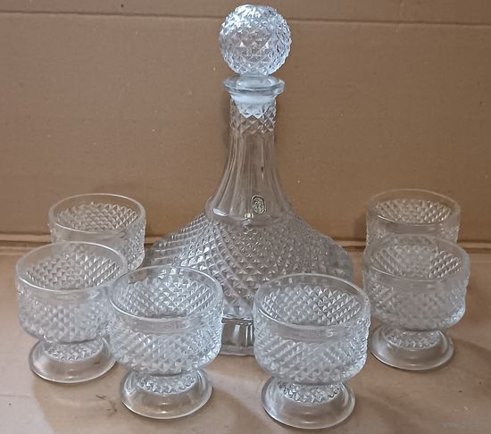 Редкий коньячный набор. Богемия. С 1 рубля!