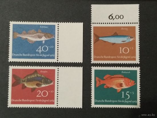 ФРГ. 1964 г. РЫБЫ.