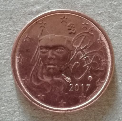 Франция 1 евроцент, 2017 г., KM# 1282